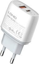 Мережевий зарядний пристрій Ldnio USB-C 20 W + кабель USB-C - Lightning (A2424C Type-C - lig) - зображення 5