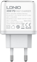 Ładowarka sieciowa Ldnio 2 x USB-C 35 W + Kabel USB-C - Lightning (A2528C Type C - Lig) - obraz 2
