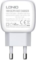 Мережевий зарядний пристрій Ldnio USB - USB-C 20 W + кабель MicroUSB (A2313C Micro) - зображення 2