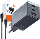 Мережевий зарядний пристрій Mcdodo GaN 2 x USB-C USB 67 W + кабель USB-C - USB-C Black (CH-1544) - зображення 3