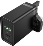 Мережевий зарядний пристрій Vention USB(A+C) 18 W/20 W UK Black (FBBB0-UK) - зображення 1