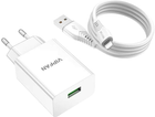 Ładowarka sieciowa Vipfan USB 18 W QC 3.0 + kabel Lightning Biała (E03S-LT) - obraz 5
