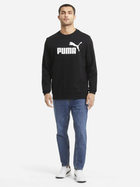 Світшот на флісі чоловічий Puma Ess Big Logo Crew Fl 58667801 2XL Чорний (4063697319745) - зображення 3