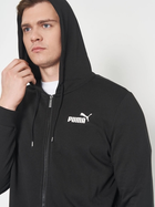 Толстовка на блискавці чоловіча Puma Ess Small Logo Fz Hoodie Tr 58670401 3XL Чорна (4063697310032) - зображення 4