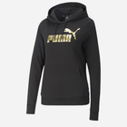 Bluza z kapturem damska Puma Ess+ Metallic Logo Hoodie Tr 849096-01 2XL Czarna (4065453125034) - obraz 6