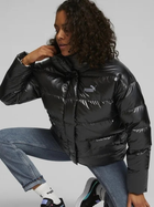 Пуховик зимовий короткий жіночий Puma Style Down Shiny Puffer 84939601 S Чорний (4065449171106) - зображення 1