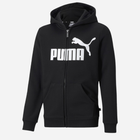 Chłopięca bluza rozpinana Puma Ess Big Logo Fz Hoodie Tr B 586968-01 116 cm Czarna (4063697294523) - obraz 1