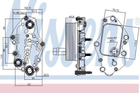 Масляный радиатор (теплообменник) NISSENS 90982 Opel Zafira, Insignia, Astra, Meriva 55599943, 55573795, 55494842