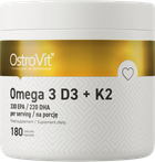 Suplement diety OstroVit Omega 3 D3 + K2 180 kapsułek (5903246224351) - obraz 1