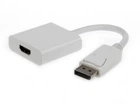 Адаптер DP->HDMI (M/F) Cablexpert, 0.1м, White (A-DPM-HDMIF-002-W)