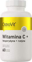 Харчова добавка OstroVit Vitamin C + Hesperidin + Rutin 60 капсул (5903933902289) - зображення 1