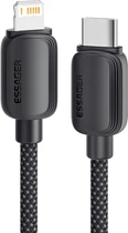 Кабель ESSAGER Breeze USB Cable USB-C to Ligthning 2 м 20W Black (EXCTL-WLA01-P)