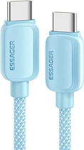 Кабель ESSAGER Breeze USB Cable Type C to Type C 1 м 100W Blue (EXCTT1-WL03-P)