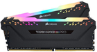 Pamięć RAM Corsair DDR4-3600 32768MB PC4-28800 (Kit of 2x16384) Vengeance RGB Pro Black (CMW32GX4M2Z3600C18) - obraz 1