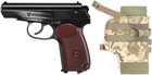 Набор Пневматический пистолет Umarex Legends Makarov (5.8152) + Кобура универсальная Правая БШЦ Кордура Пиксель (21054_R) - изображение 1