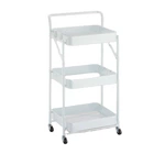 Этажерка Stenson WW01358-W на колесах на 3 яруса 44х28х87см White