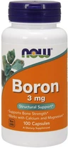 Бор NOW Boron 3 мг 100 капс