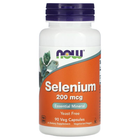 Селен (Selenium), Now Foods, 200 мкг, 90 капсул, (NOW-01485)