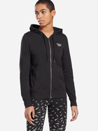 Толстовка на блискавці з капюшоном жіноча Reebok Identity Jersey Zip Up Hoodie XS Чорна (4064048862019) - зображення 1