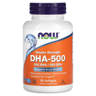 Рыбий жир, DHA-500, Now Foods, 90 гел.капсул, (NOW-01612)