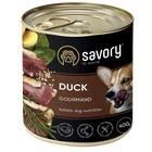 Вологий корм Savory для дорослих собак з качкою
