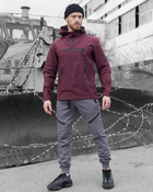 Тактичний комплект PRIDE бордовий (КУРТКА АНОРАК PRIDE, ДЖОГГЕРЫ TECHWEAR) - L