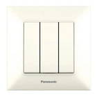Выключатель трехклавишный Panasonic Arkedia Slim крем WNTC0015-2BG