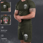 Комплект Skull футболка + шорти олива розмір L - изображение 3