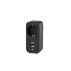 Мережевий адаптер VIDEX ONCORD з/з 1 розетка 2USB+USB-C Black 2.4A