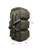 Тактичний рюкзак-сумка 2 в 1 Solve Bag 98 л 75 x 38 x 36 см Чорна KT6004502 - зображення 4
