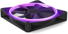 Chłodzenie NZXT F140RGB Double 140 mm + Hub Black (RF-R14DF-B1) - obraz 7