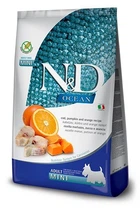 Беззерновой сухой корм Farmina N&D Grain OCEAN PUMPKIN для собак мелких пород с треской и апельсином
