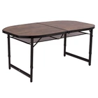 Стіл Bo-Camp Woodbine Oval 150x80 см овальний з телескопічними ніжками та алюмінієвим каркасом