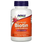 Біотин 10 000 мкг Now Foods Biotin вітаміни для росту волосся 120 вегетаріанських капсул