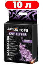 Наполнитель для кошек гранулированный комкующийся с ароматизатором AnimAll Tofu Cat Litter Lavender 10л