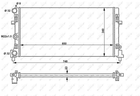 Радиатор охлаждения двигателя AUDI A1, VW POLO, NRF (53024A)