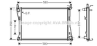 Радіатор охолодження двигуна MAZDA 2, FORD FUSION, AVA COOLING (FDA2325)