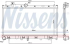 Радиатор охлаждения двигателя SUBARU FORESTER, NISSENS (67744)