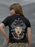 Тактична футболка жіноча BEZET Bellona & Незламна 10447 S Чорна (ROZ6501032350) - зображення 5