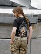 Тактическая футболка женская BEZET Bellona & Нерушимая 10447 S Черная (ROZ6501032350) - изображение 8