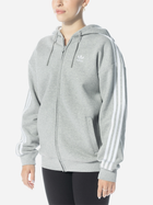 Bluza damska rozpinana streetwear z kapturem długa adidas Adicolor Classics 3-Stripes Full-Zip Hoodie W IK0437 S Szary (4066761398455)