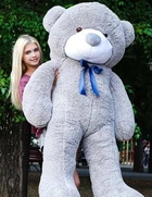 Большой плюшевый мишка Рафаэль 180 см Серый