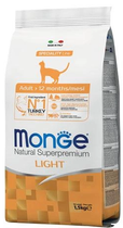 Корм Monge cat Light с индейкой
