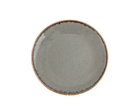 Тарелка мелкая круглая Porland Dark Grey фарфоровая 240мм 187624/DG