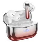Бездротові блютуз навушники HOCO EQ16 wireless BT 5.3 headset TWS вакуумні LED-дисплей в кейсі Червоний