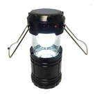 Светодиодный Мощный фонарь для кемпинга 5800T (6+1 LED) Black / Солнечная батарея / функция Powerbank / для рыбалки