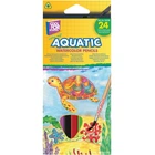 Олівці кольорові Cool For School Aquatic Extra Soft акварельні, з пензлем 24 кольорів (CF15158)