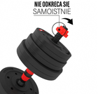 Sztanga-hantle HMS kompozyt 30 kg SGP30 (5907695564587) - obraz 8