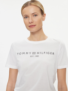 Футболка бавовняна жіноча Tommy Hilfiger WW0WW40276-YCF M Біла (8720645385257) - зображення 4