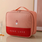 Дорожня аптечка, органайзер-сумка "Good Luck" для зберігання ліків / таблеток / медикаментів, 23х19х12 см, рожевий (84309834) - зображення 3